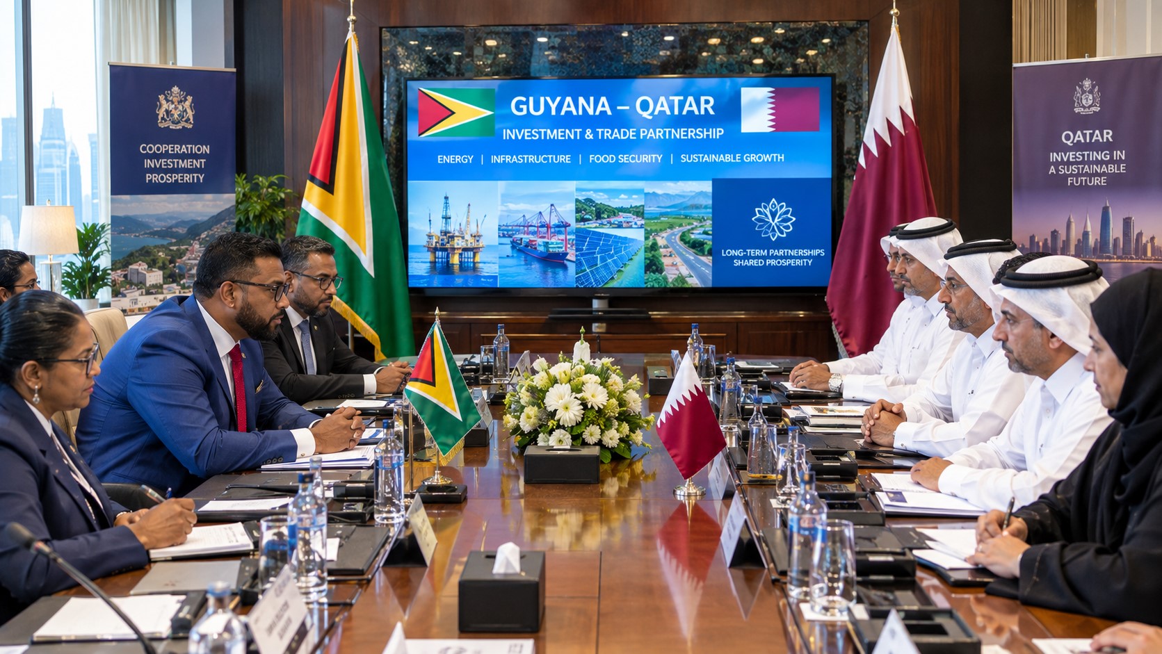 Guyana Targets New Investment Partnerships as President Ali Begins Qatar Visit