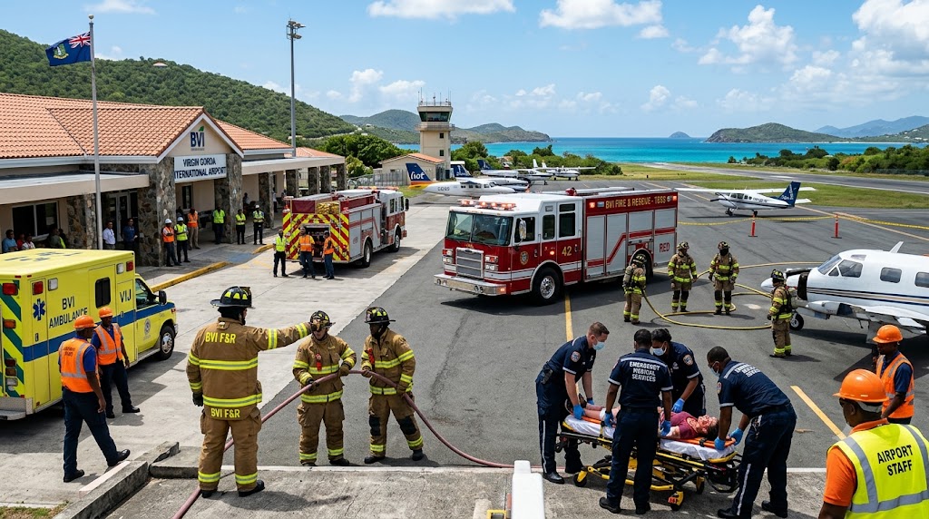 BVI Airports Begin Emergency Simulation Exercises at Virgin Gorda and Anegada