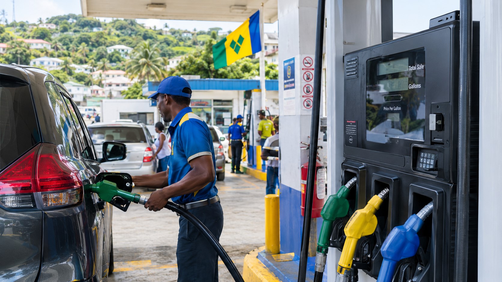 Gasoline Price Drops EC$1.02 Per Gallon in SVG Today, but Diesel Costs Rise