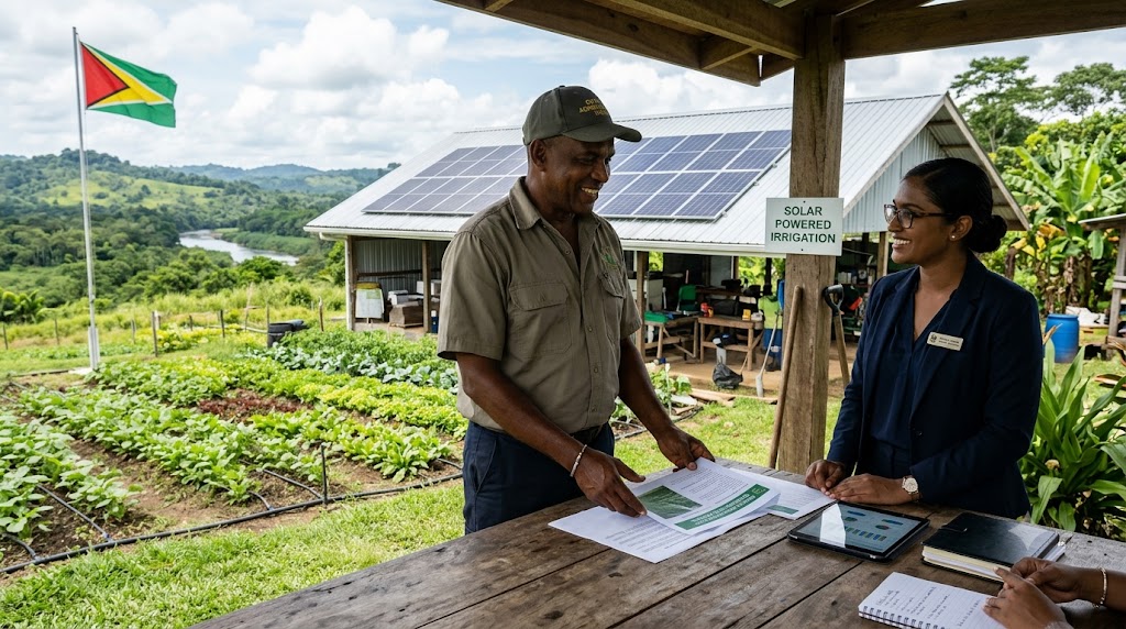 Guyana Bank Explores More Green Financing for Solar Energy and Sustainable Farming